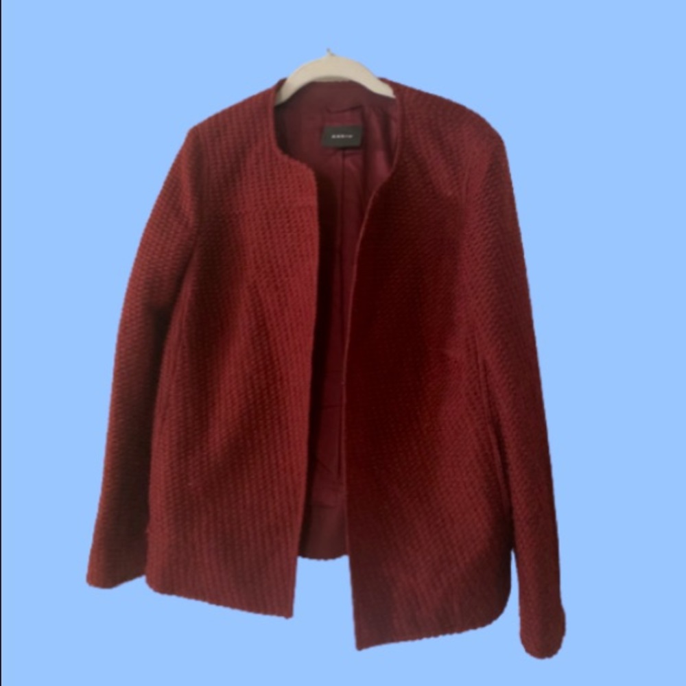 Burgundy Akris blazer / coat size 12